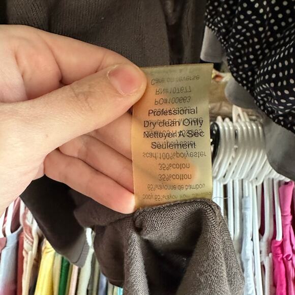 ALICE + OLIVIA Shawl Shirt, Size Small, Brown/Gray, Designer, Fringe - Picture 7 of 7